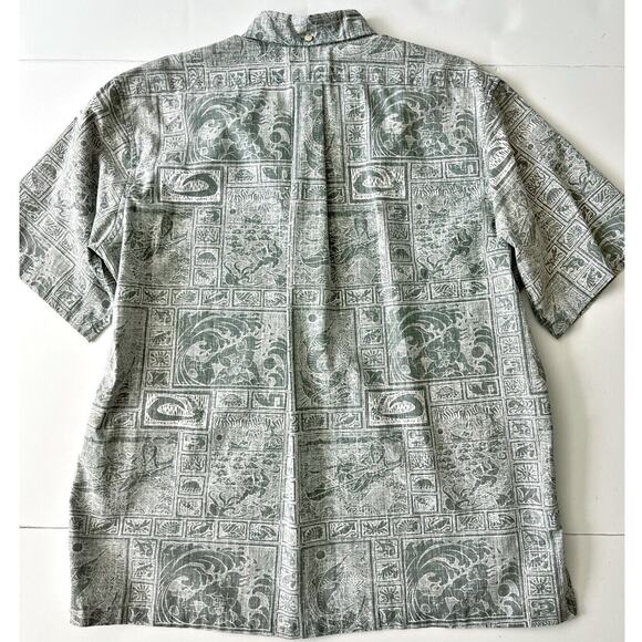 Reyn Spooner Dietrich Varez Vintage Shirt Men XL 1/3 Button Hawaiian Print Rare - Picture 9 of 10